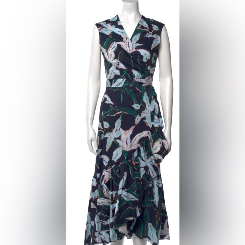 Tory Burch midi floral wrap dress